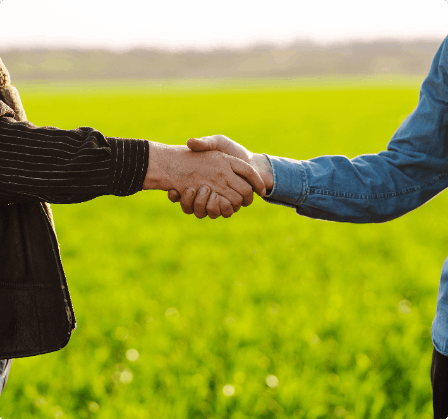 two farmers handshake